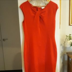 Calvin Klein 10 Red Sheath Dress